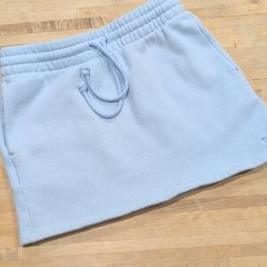 Aritzia TNA Cozy Fleece Boyfriend Mini Skirt Pastel Blue Size XS